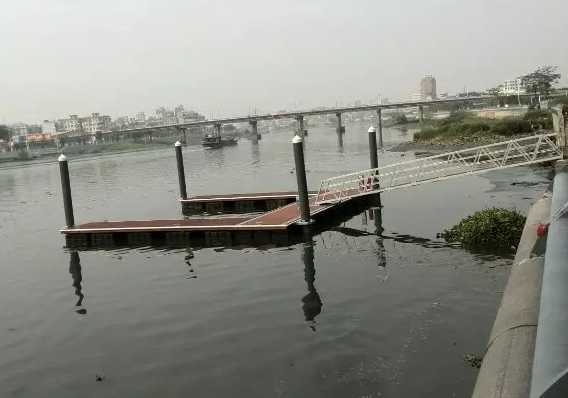 Galvanized steel structure yacht pontoon