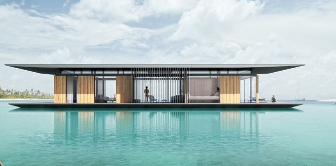 Guangzhou Heng bridge sea work to create water panoramic floating house