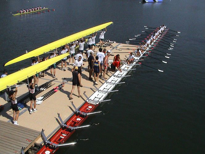 International standardized light rowing pontoon
