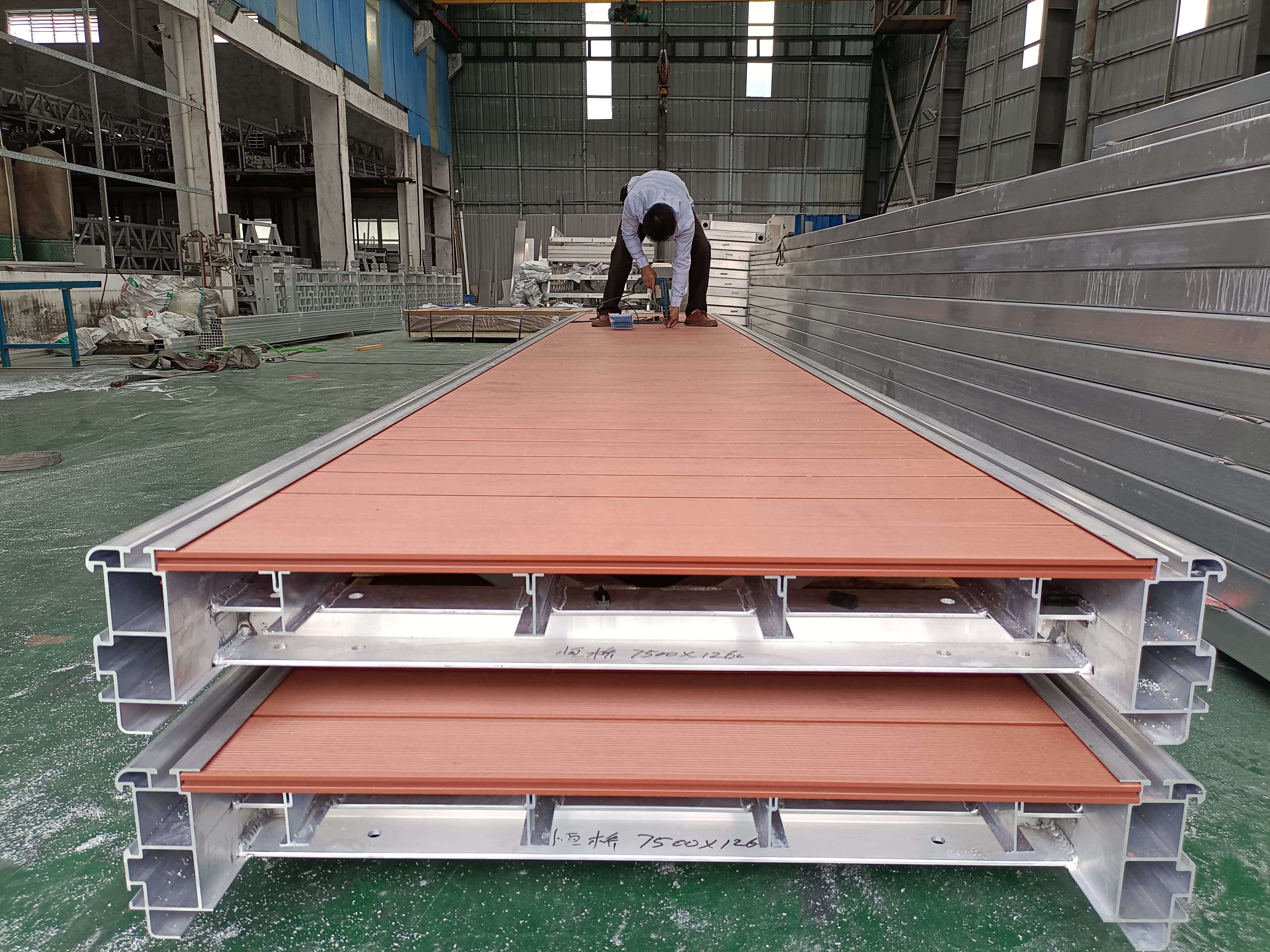 Aluminum alloy floating bridge aluminum alloy bridge processing custom